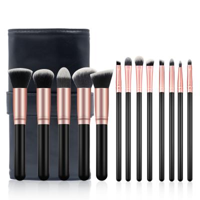 China Angular Blush Wood 13Pcs High Quality Cosmetic Brush Makeup Brushes Free Samples Makeup Brush Set Private Label for sale