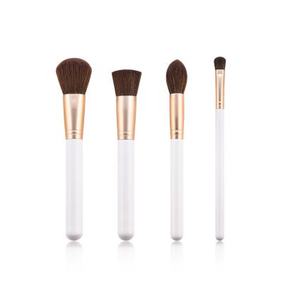 China Custom Flat Brush Logo 4 Pcs Makeup Brush Set Powder Brush Beauty Tools Quality Makeup Brushes for sale