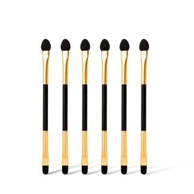 China Dual Side Disposable Sponge Brush Makeup Eyeshadow Stick Sponge Eyeshadow Shields Sponge Tip Applicator for sale