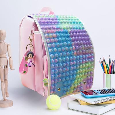 China New Fashion Custom Silicone Rucksack Cute Stylish Popular Pop Up Bubble Bubble Kids Pop Pop Backpack School Bag Double Shoulders Satchel for sale