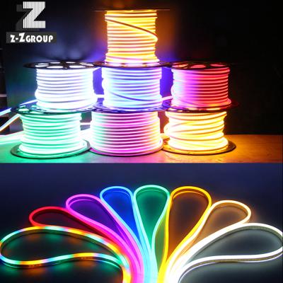 China Decoration Led Rope Light 6*12mm 8*15mm 360 Angle Lighting Type 25mm Flexible Neon Light Strip Decoration for sale