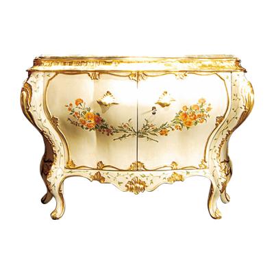 China Hand carved console table rococo luxury gold cabinet design furniture kitchen sideboard wooden hand carved for sale