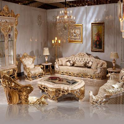 China Other European Royal Vintage Style Victorian Classic Sofa Furniture Solid Wood Carved Luxury Classic Sofa Set for sale