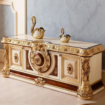 China Manual Solid Wood Carving Solid Wood Cabinet Furniture Luxury Antique Style Handmade Carved French Living Room TV and Bedroom Cabinet for sale