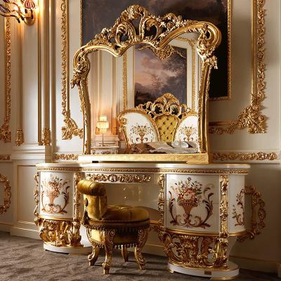 China Manual Solid Wood Carving Hot-selling Light Luxury High Quality Pure Solid Wood For Making Ladies Dressing Table for sale