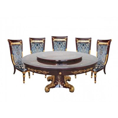 China Hand Carved French Palace Dining Table Villa Dining Table Combination Solid Wood Furniture Customized Italian European Dining Table Chairs for sale