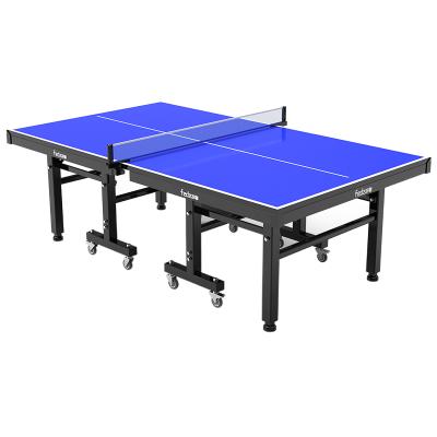 China Feierdun Mobile Custom Cheap Price Outdoor Waterproof Blue Legs Ping Pong Folding Ping Pong Table for sale