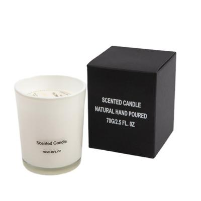 China Premium Birthdays Soy Wax Candle High Scented Candles For Home| All Natural Aroma Candles With Black White Glass Jar And Gift Box for sale