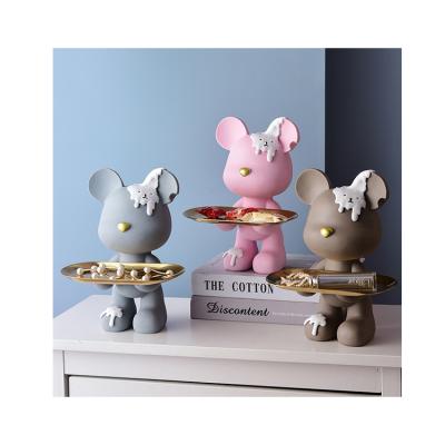 China Europe guaranteed quality unique custom design cute little girl resin crafts key table storage box resin decoration for sale