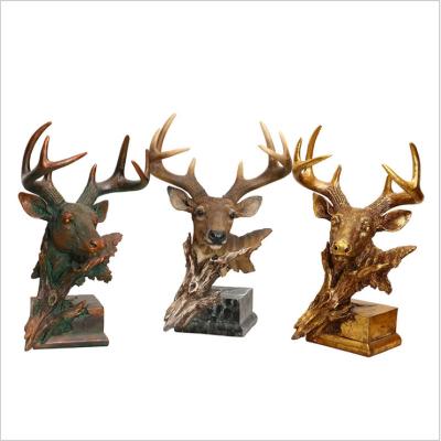 China Europe Manufacturer Supply Elk Home Accessories Living Room Wine Cabinet Decorations Modern Minimalist Resin Art Crafts for sale