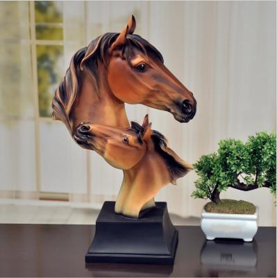 China Creative European Animal Garden Horse Living Room Decoration New Arrival Europe Style Custom Resin Crafts for sale