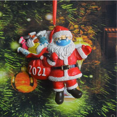 China New Santa Claus Home Living Room Christmas Gift Resin Pendant Crafts Europe Tree Decoration For Kids for sale