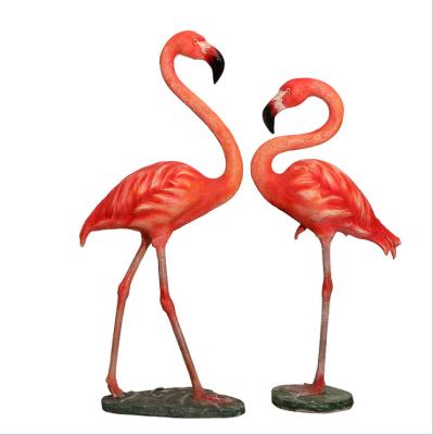 China Europe Flamingo Wholesale Animal Garden Resin Environmental Resin Figurine for sale