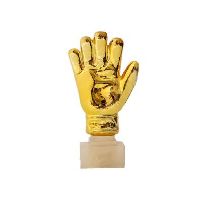 China Europe Custom Creative Gifts Football Goalkeeper Golden Trophy Ornaments Manufacturers Supply Custom Resin Crafts for sale