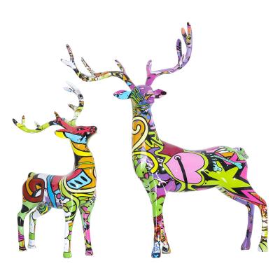 China Europe 2022 Various Good Quality Elks Resin Ornaments Environmentally Friendly Resin Crafts for sale