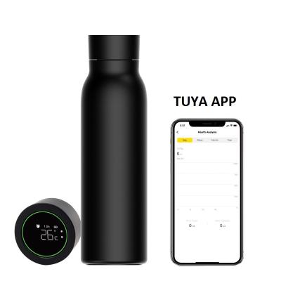 China TUYA APP 600ml LCD Temperature Display Vacuum Flasks and Viable Thermoses Insulated 304 Stainless Steel Water Bottle for sale