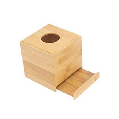 China Eco-friendly bamboo simple wooden bedroom paper towel bedroom living room home paper box creative paper box for sale