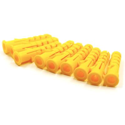 China Small Doomsayer Expansion Pipe Bolt Expansion Plug Rubber Expansion Pipe Yellow Plastic Expansion Screw Equal 6*30MM 8*40MM/Reducing for sale