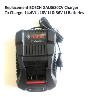 China Bosch power tool battery new design for Bosch BC3680 charger with USB battery for charger GAL3680CV (14.4VLi, 18V-Li and 36V Li), charging current 8.0A for sale