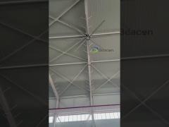 gearbox type big industrial fans hvls warehouse fans customizable blade