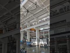 super duty hvls 220v high output big industrial ceiling fans with silver blades