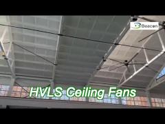 user friendly 24ft hvls ceiling fan for automotive plant with centralized control system