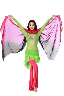 China Mixed Color Belly Dancing Clothing Outfit For Children Silk Veil With Big Size for sale