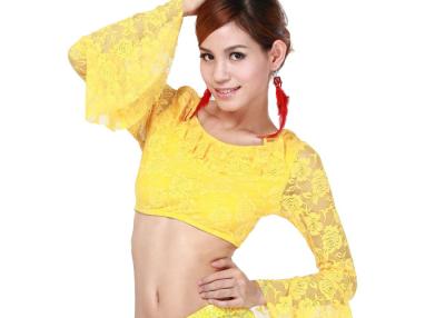 China Gelbe Rosen-Spitze-kostümiert sexy Bauch-Tanzen-Bustier-Frauen Bellydance Ägypten zu verkaufen