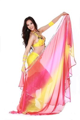 China Fancy Soft  Belly Dance Silk Veil , 2 pcs Belly Dancing Performance Wear for sale