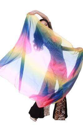 China Rainbow Belly Dance Veil for sale