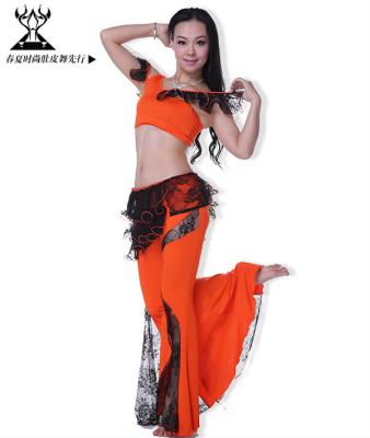 China Milk Silk Lace Belly Dance Performance Costumes Girl Dancers for sale