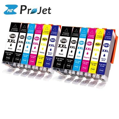 China COMPATIBLE Perspective 580 581 PGI-580 CLI-581 580XL 581XL Color Inkjet Premium Compatible Ink Cartridge For Canon PIXMA ts6250 Printer for sale