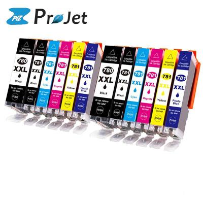 China COMPATIBLE Premium COMPATIBLE Perspective Color Inkjet Ink Cartridge PGI-780XL PGI780 CLI-781XL CLI781 PGI 780 781 XL For Canon PIXMA TS707 for sale