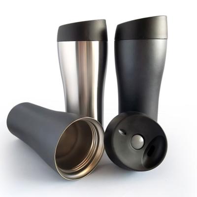 China Sustainable Insulated Stainless Steel Coffee Press Travel Mug for sale