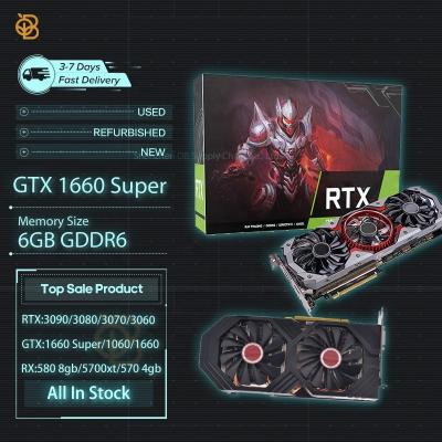 China Wholesale New Workstation GDDR5 GTX 1660 RTX 3090 3080 3070 3060 1060 1070 1080 4GB 8GB 10GB 12GB 16GB 24GB 256Bit Used Graphics Card for sale