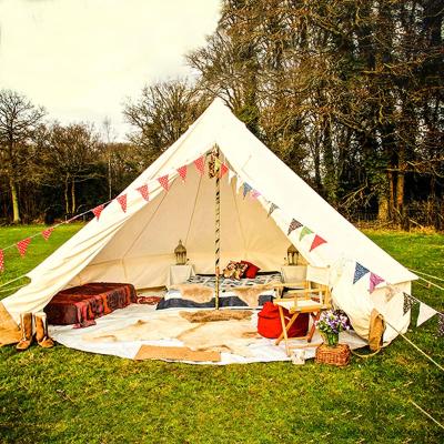 China Straight Tie Type 2021 Hot Sale Round Luxury Camping Tent 3m 4m 5m 6m Cotton Canvas Outdoor Bell Tent for sale