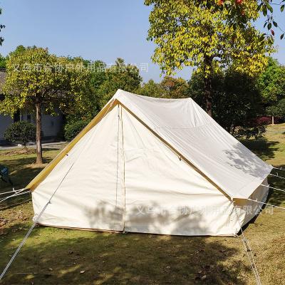 China Straight Tying Type Dream House Outdoor Waterproof Cotton Canvas Family Camping Bell Tent for sale