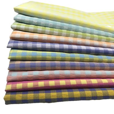 China Factory direct supply breathable checkered tablecloth stretch and yarn-dyed checkered fabric washable for sale