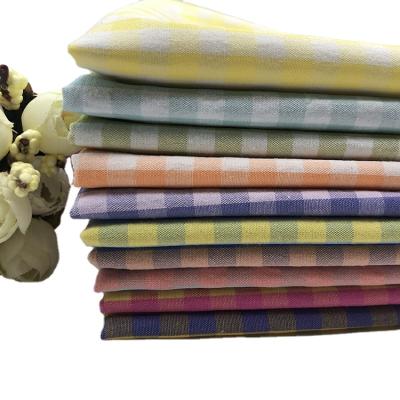 China Wholesale Cool Style Various Colors Tc Breathable Yarn-Dyed Checkered Tablecloth Fabric For Women's Shirts for sale