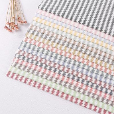 China Factory Price Breathable Ready Goods Spring 21s Cotton Yarn Woven Fabric Multicolor Dyed Washable Fabric For Shirts for sale