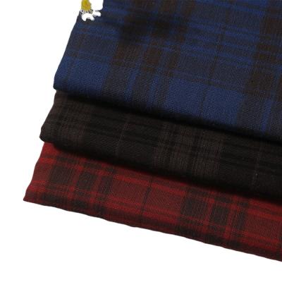 China Factory wholesale pure cotton breathable double faced check woven fabric in yarn dyed fabric for sleepwear plaid shirt for sale