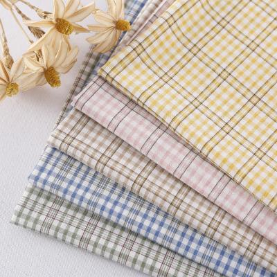 China Breathable Factory Direct 100% Cotton Yarn Dyed Screened Washable Plaid Fabric New Plain Weave Fabric For Shirts And Dress for sale