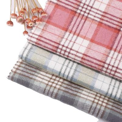 China Breathable Wholesale Type 21S Thickening Cotton High Quality Yarn Dyed Fabric OEM Customized Plaid Woven Double Checks Brushed For for sale