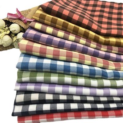 China High Quality Breathable Plaid Twill Material 97T3SP Yarn-dyed Cloth Fabric, Breathable And Elastic for sale