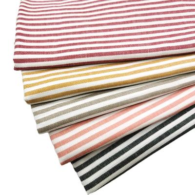 China Supply Man Breathable Professional Casual Shirts Woven Stripe Fabric Dress Elastic Yarn Dyed Fabric For Pants Dressing for sale