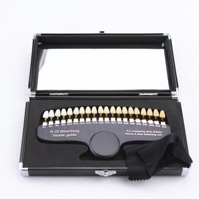 China Convenient 20 Colors 3D Tooth Whitening Shade Guide Set Comparator 27 Colors Teeth Whitening Shade Guide With Mirror for sale