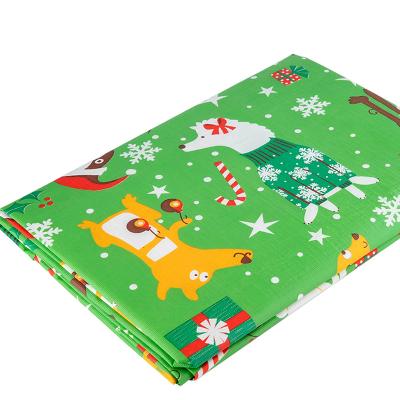 China Wholesale Custom Printing Waterproof Christmas Rectangle Party Decoration Table Cloth Outdoor Washable Tablecloth for sale