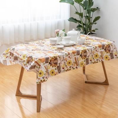 China Custom printed promotional rectangular tablecloth waterproof tablecloth manufacturing for sale