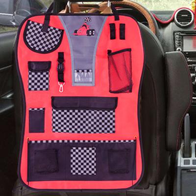 China Car Backseat Organizer Durable Car Seat Convenient Kick Mats Multi-Pocket Back Seat Storage Bag for sale