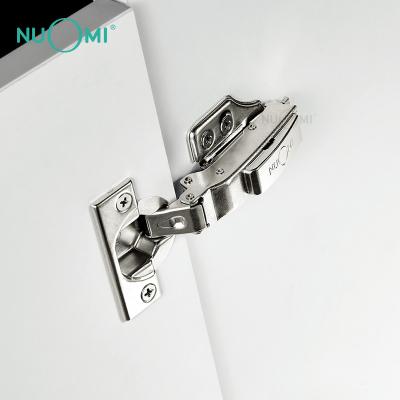 China Hydraulic Hinge NUOMI Luxuriance Cold Rolled Steel Two Piece Force Quick Mounted Cabinet Hinges For Furniture for sale